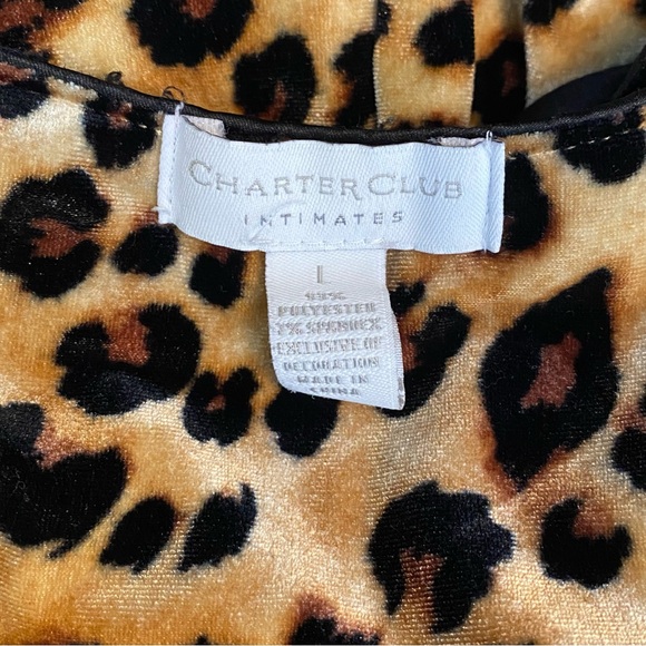 Charter Club Intimates Leopard Print Zip Front Robe - Picture 12 of 13